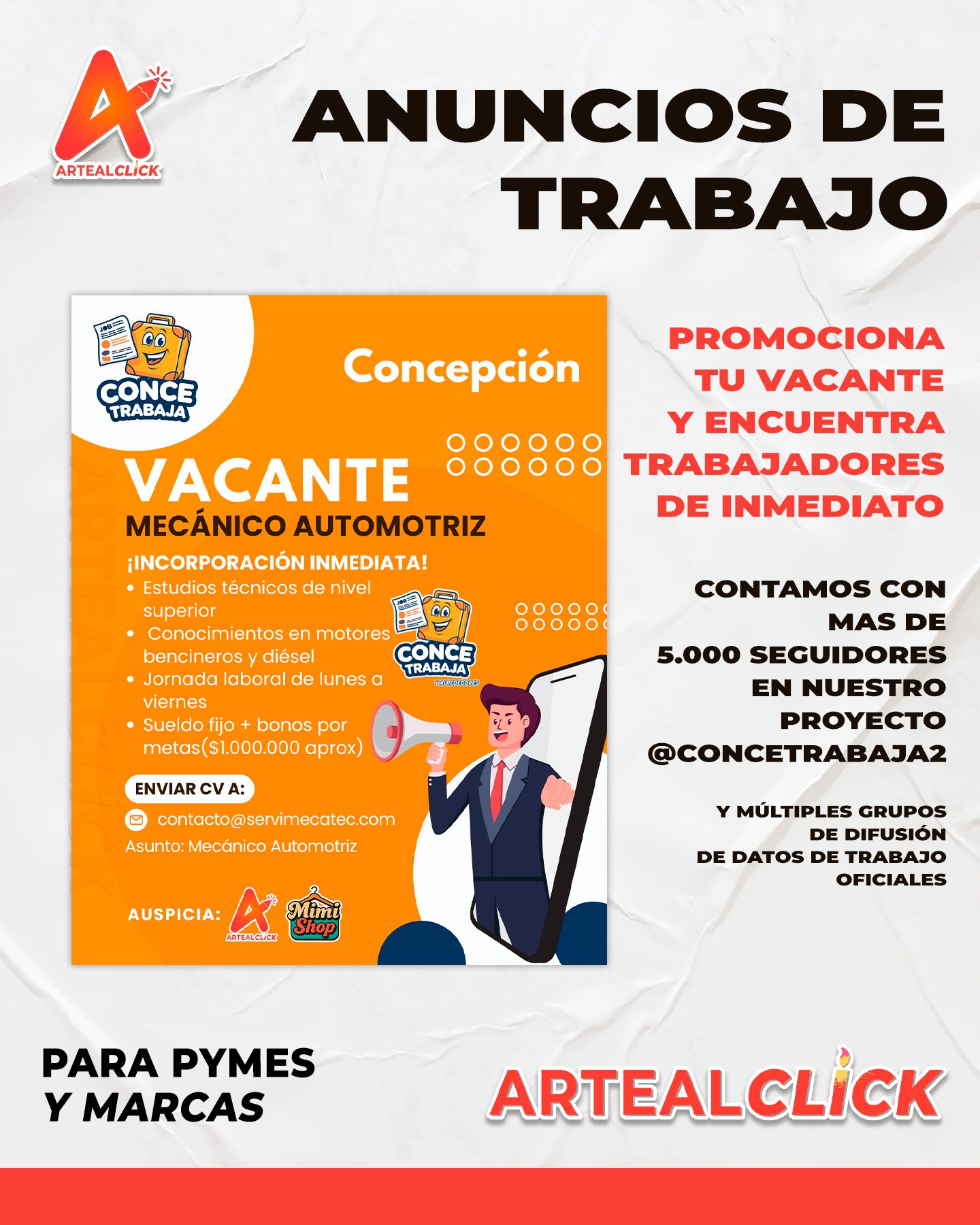 Publica tu oferta de trabajo en Concepción y alrededores - Imagen 2