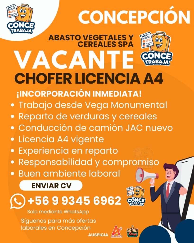 CHOFER LICENCIA A4
