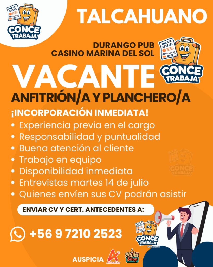 Anfitrión/a y Planchero/a