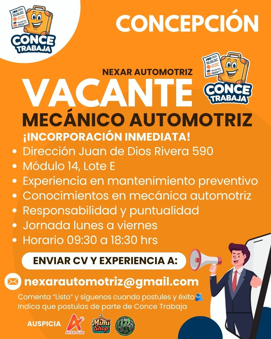 Oferta laboral: Mecánico Automotriz