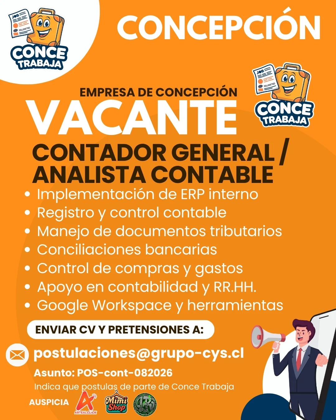 Oferta laboral: Contador General / Analista Contable
