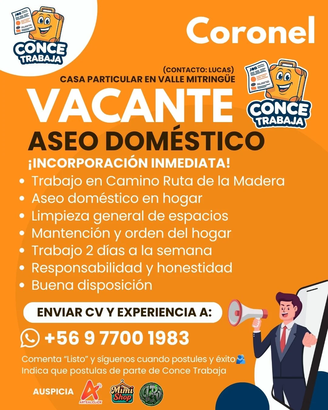 Oferta laboral: Persona para Limpieza