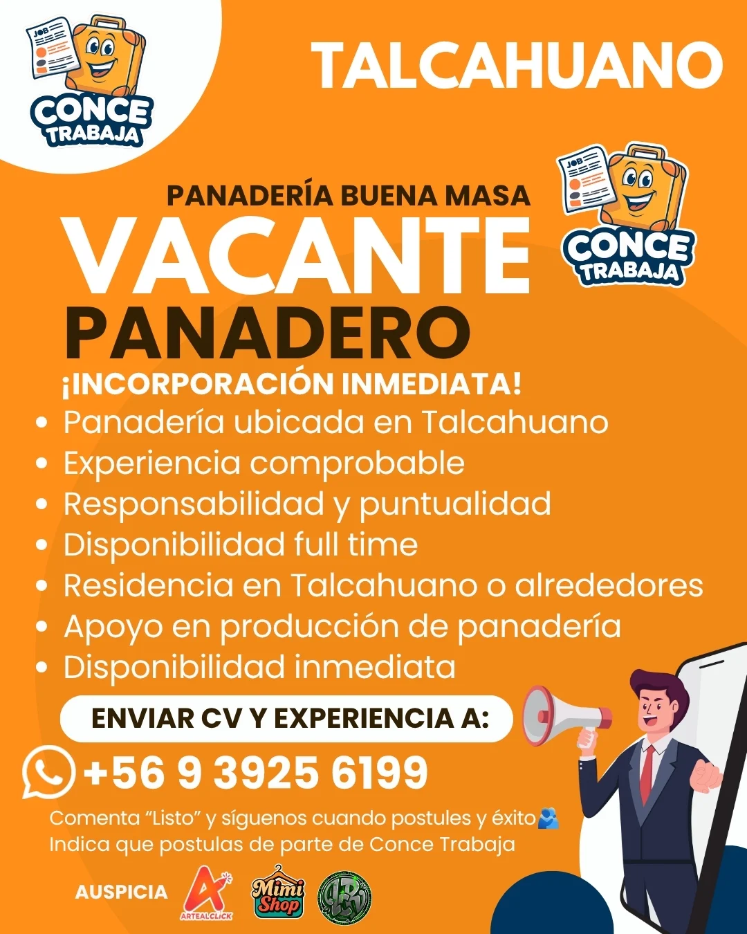 Panadero en Talcahuano