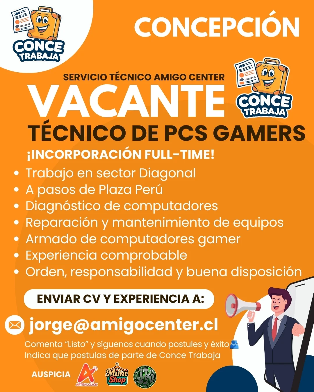 Técnico de PCs Gamers en Concepción