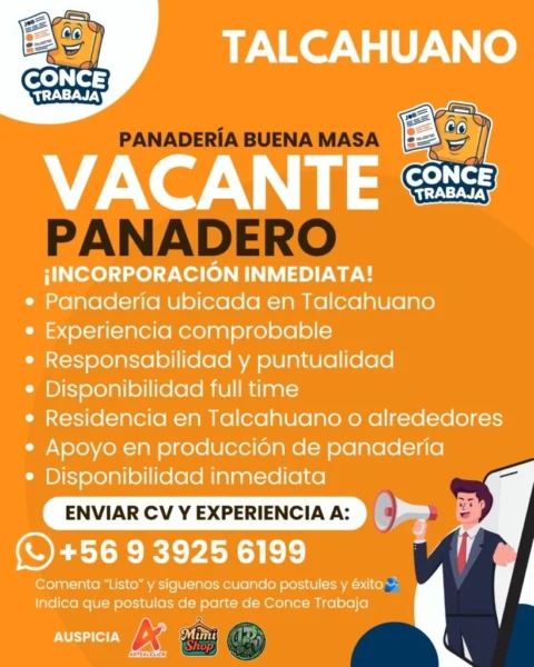 Panadero en Talcahuano